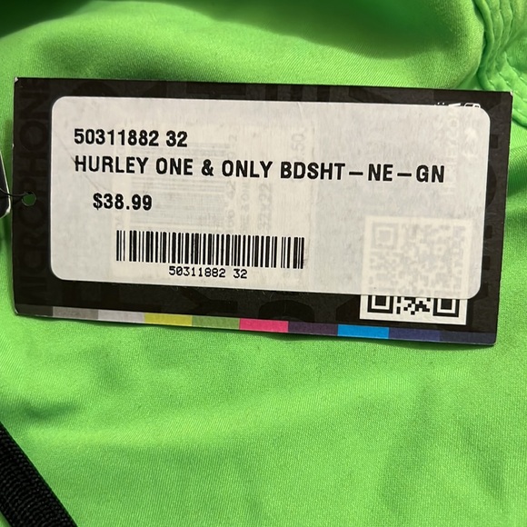 Hurley Green Board shorts 32 MB04OA3 - Picture 8 of 9